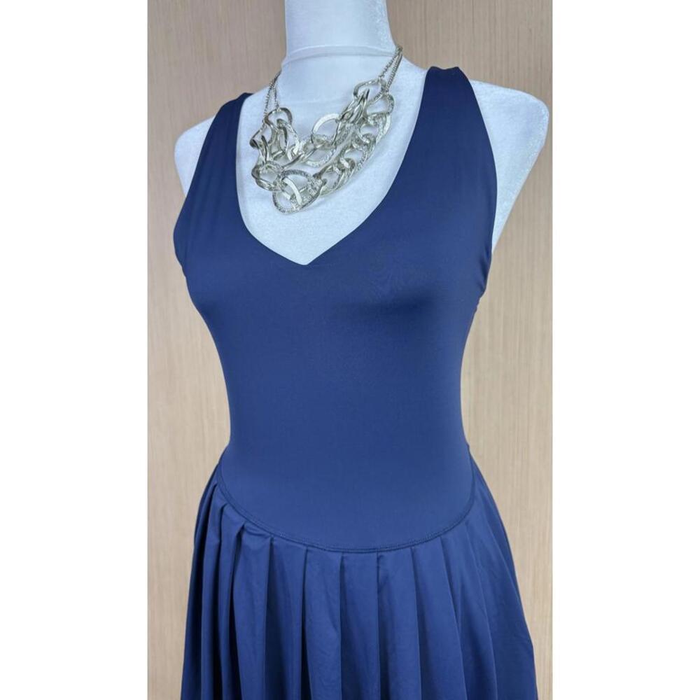 Ocean Drive One Piece Swimsuit Medium Navy Blue Fit & Flare Summer Casual - Picture 2 of 12